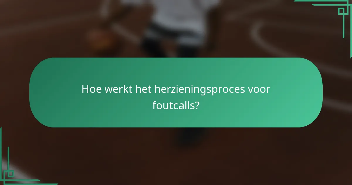 Hoe werkt het herzieningsproces voor foutcalls?